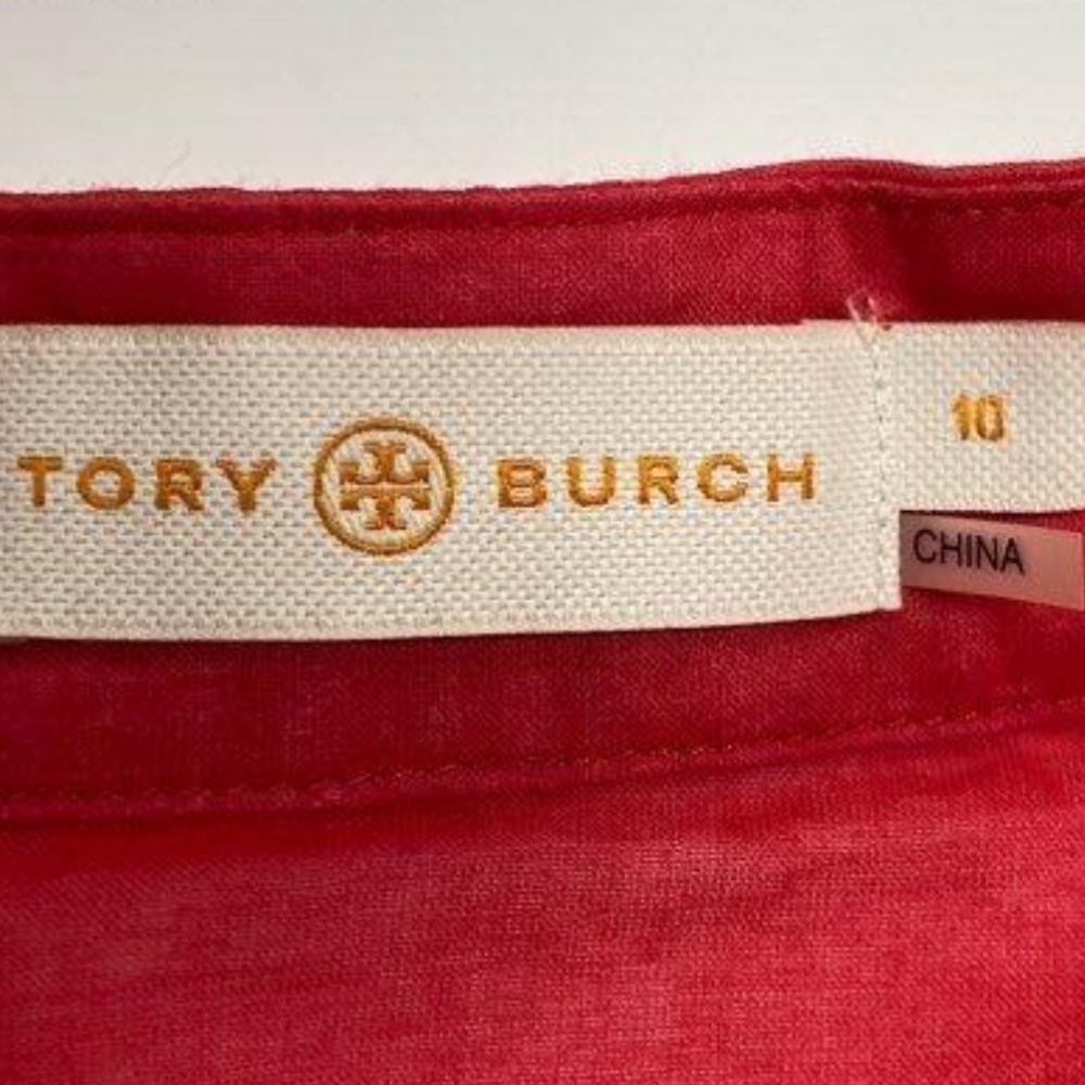 Tory Burch Red Tunic Coverup Top - Picture 3 of 10